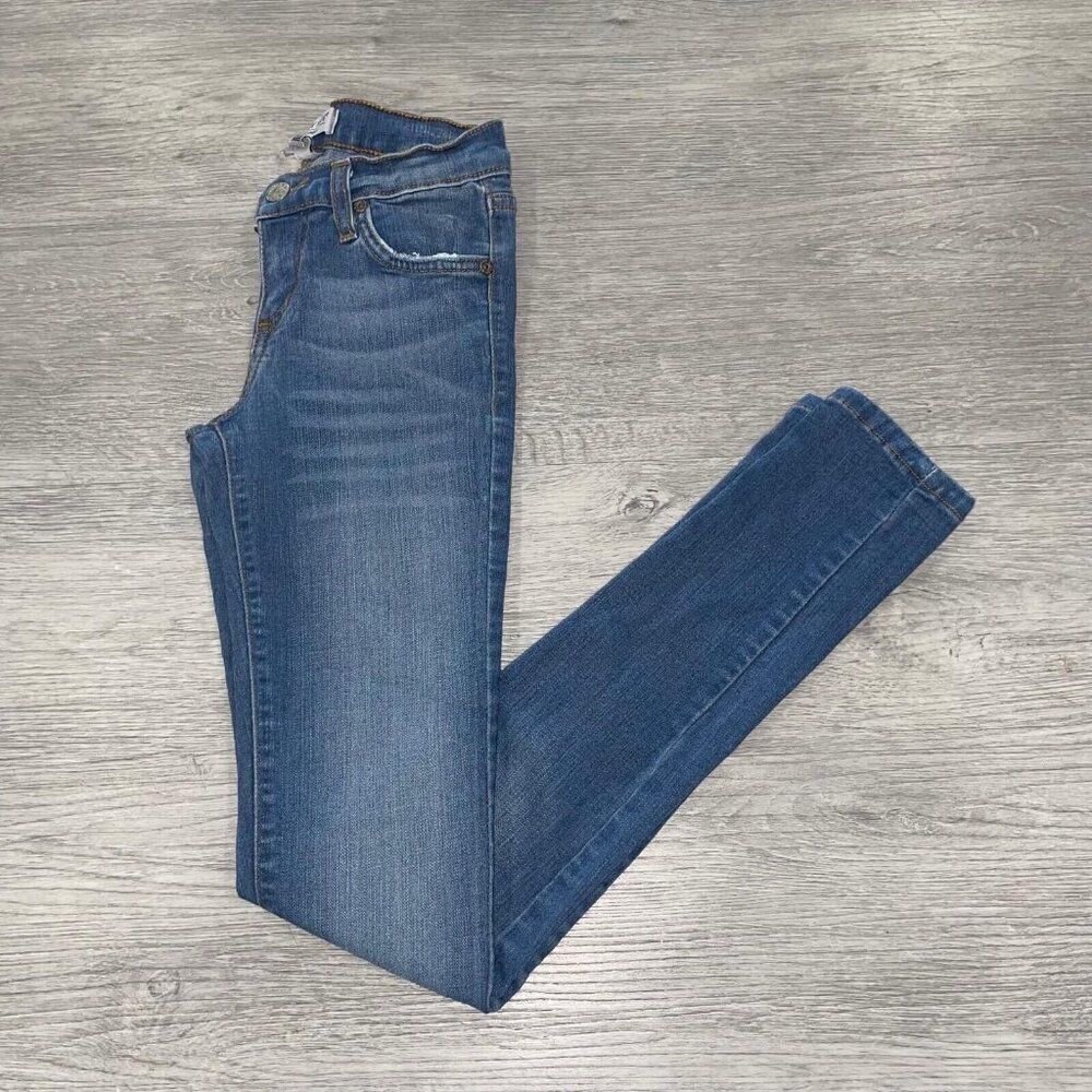 Judy Blue Women's Size 0 / 24 Cut 93 Denim Jeans Blue Skinny Rayon Low Rise 8328